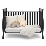 black crib in daybed conversion