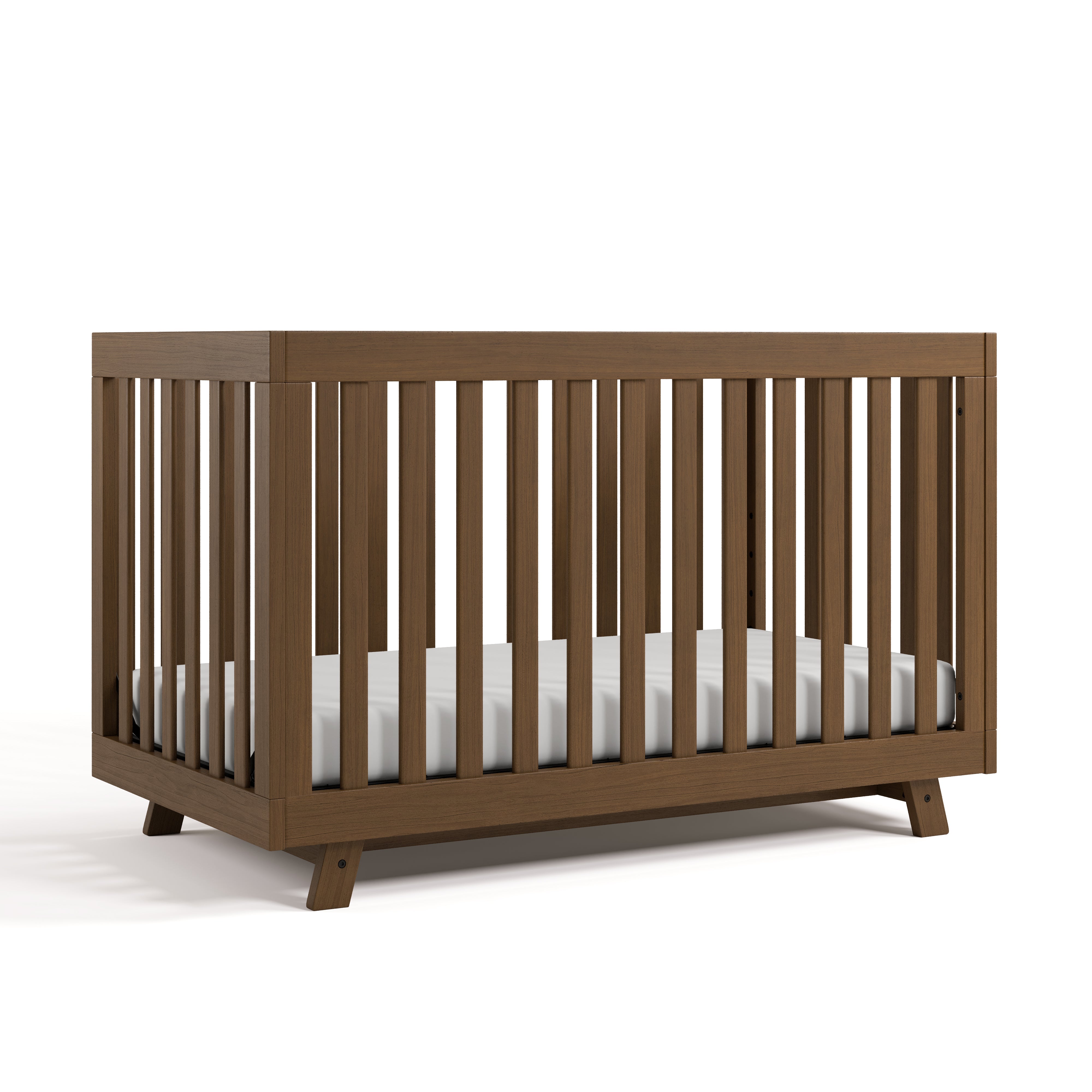 crib angled view (Hazelnut)