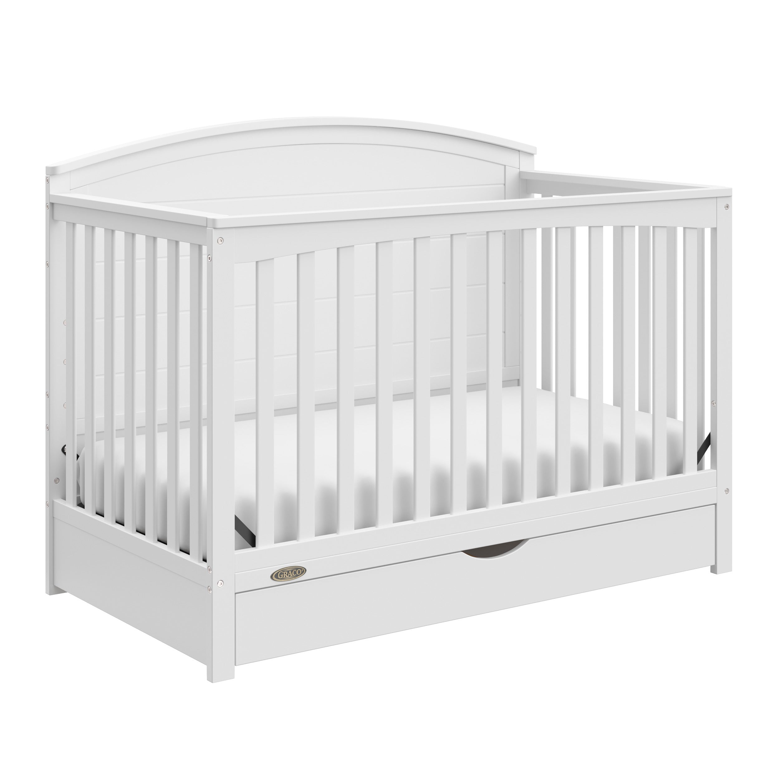 Graco® Bellwood® 5-in-1 Convertible Crib with Drawer.