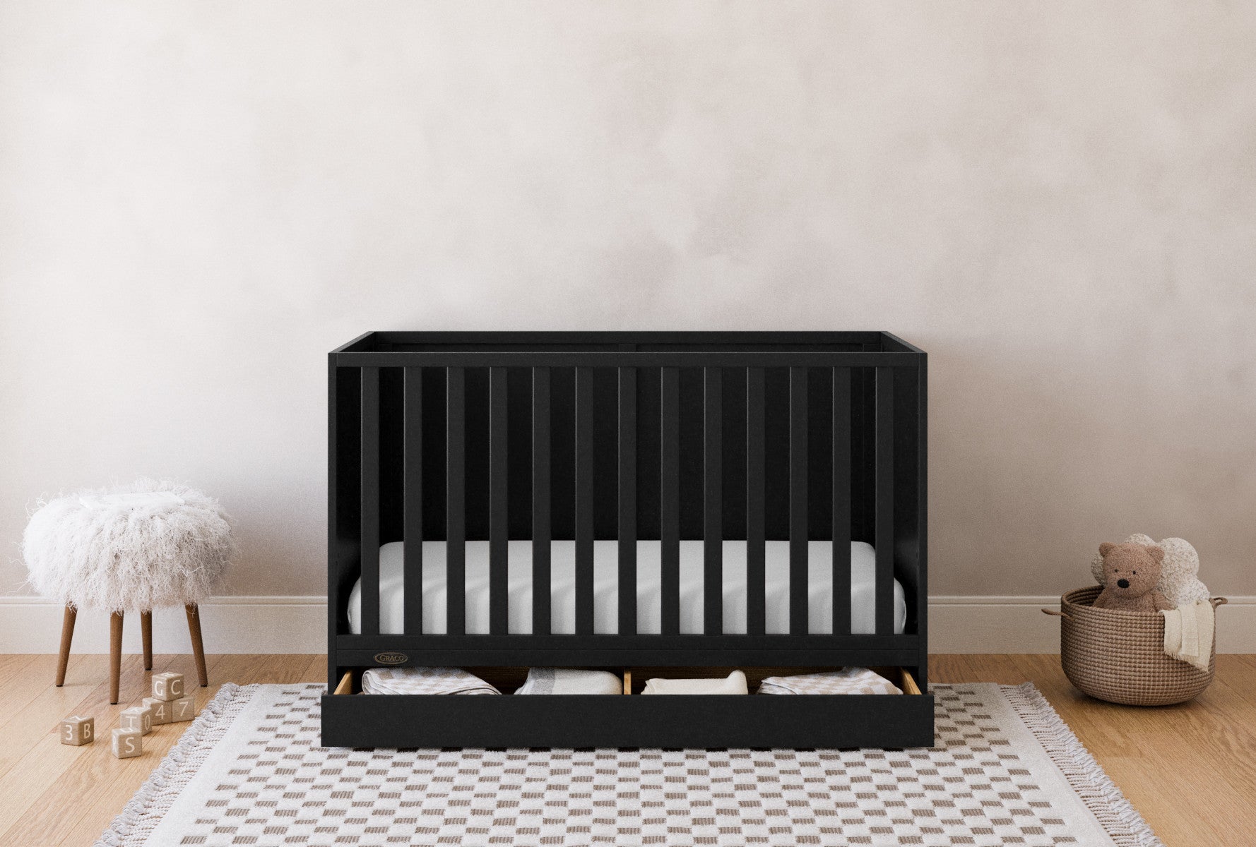 Graco® Theo 3-in-1 Convertible Crib with Drawer.