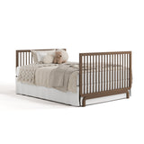 santorini hazelnut crib full size bed conversion with footboard