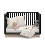 3-in-1 black convertible crib different version front view 