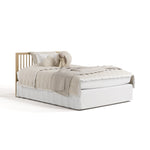 crib driftwood in full-size bed with headboard only conversion