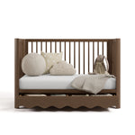 crib with drawer open hazelnut in daybed conversion