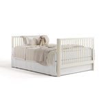 crib frosted oat in full-size bed with headboard and footboard conversion