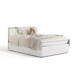 crib sage in full-size bed with headboard only conversion