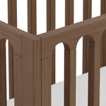 sicily hazelnut crib close up view of rails