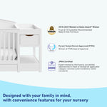 Graco® Bellwood® 5-in-1 Convertible Crib and Changer.