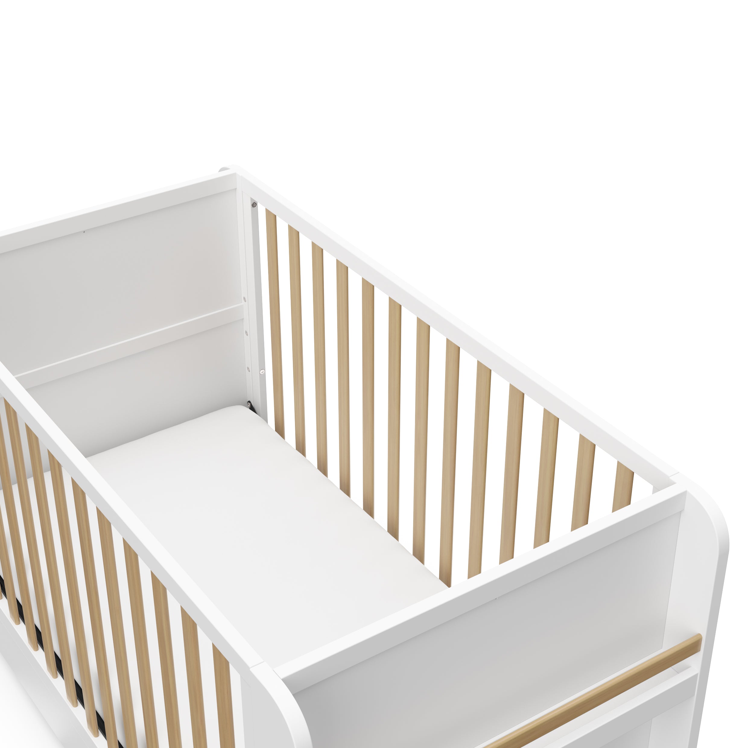 Graco® Read-with-Me™ 4-in-1 Convertible Bookshelf Crib with Drawer.