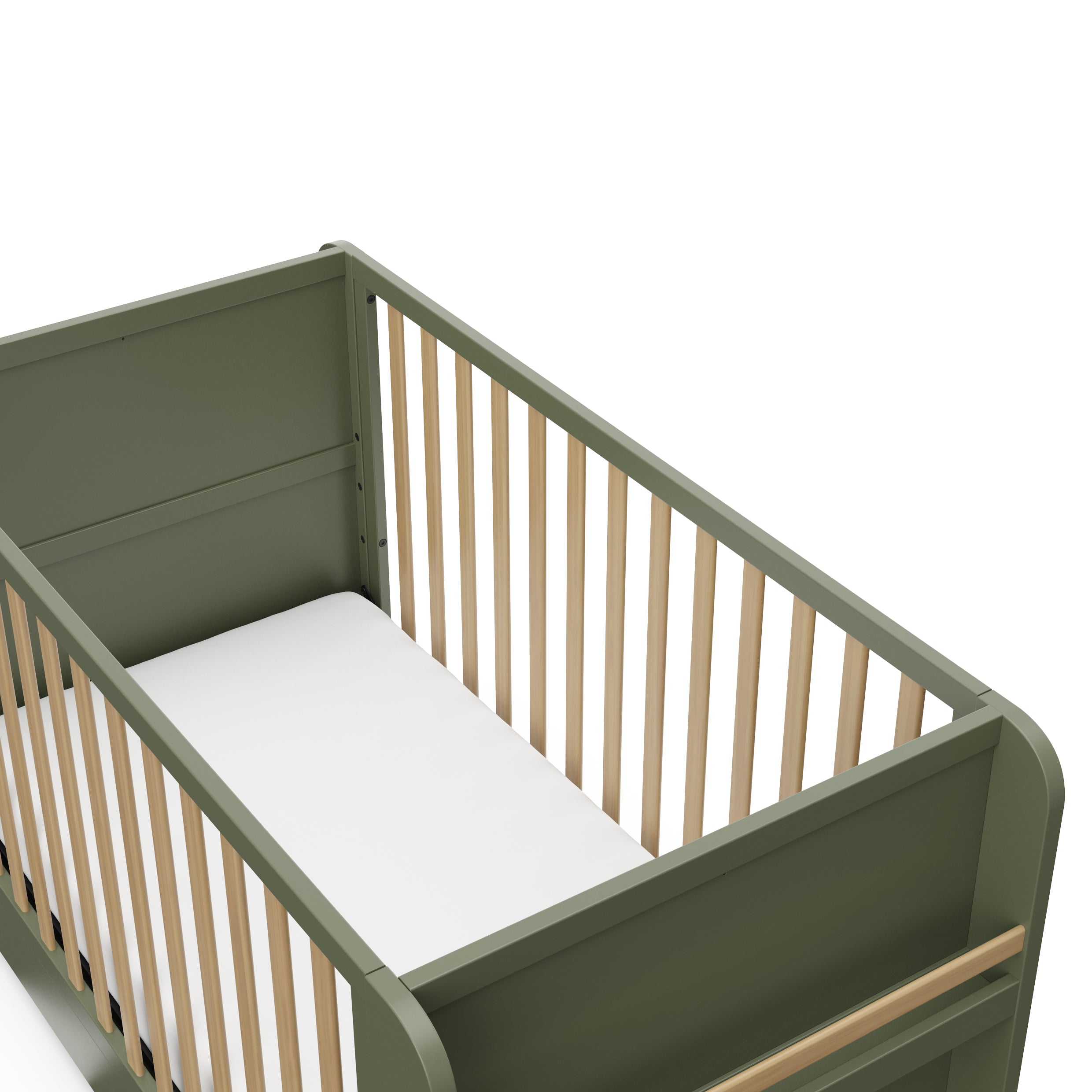 Graco® Read-with-Me™ 4-in-1 Convertible Bookshelf Crib with Drawer.