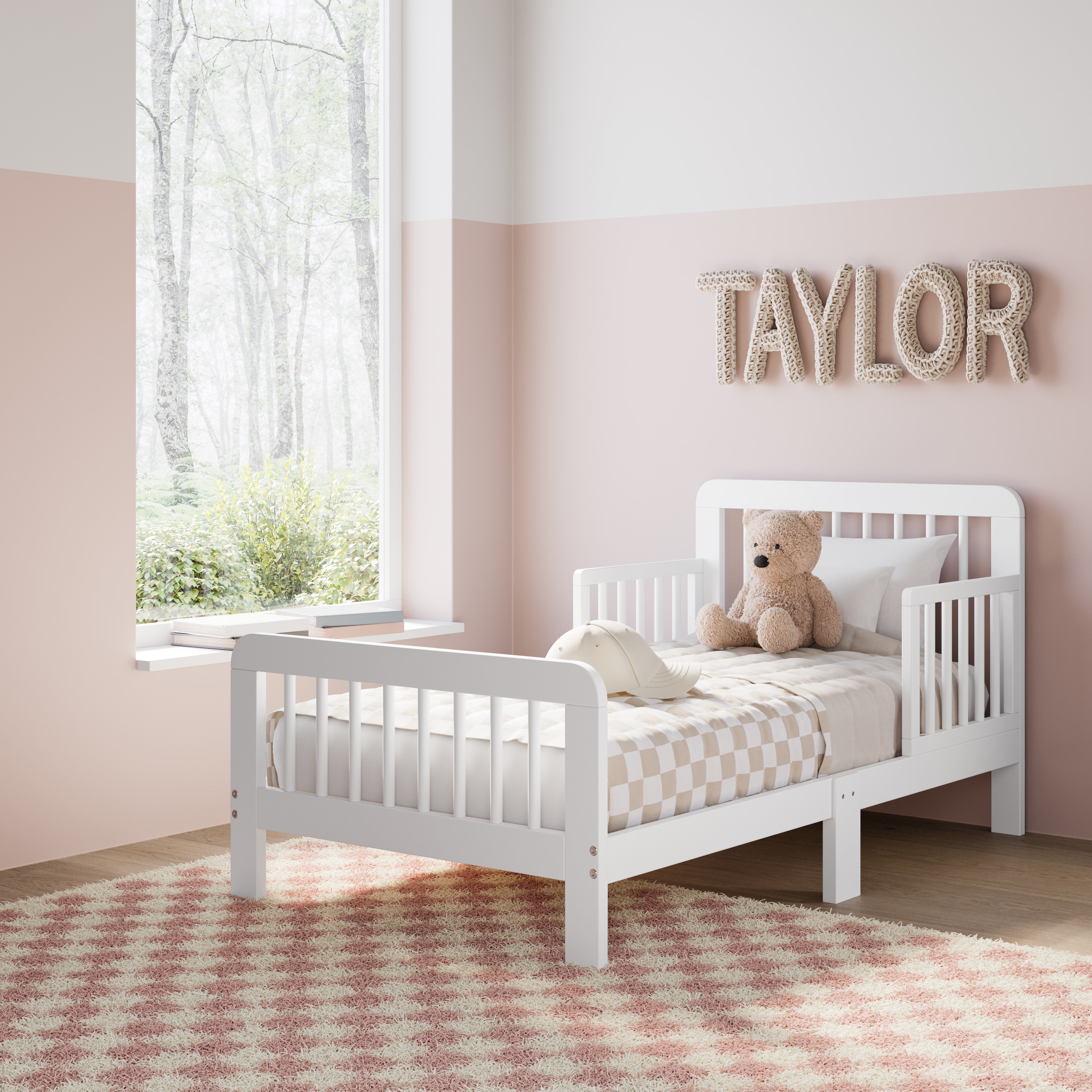 White wooden retailer childrens bed