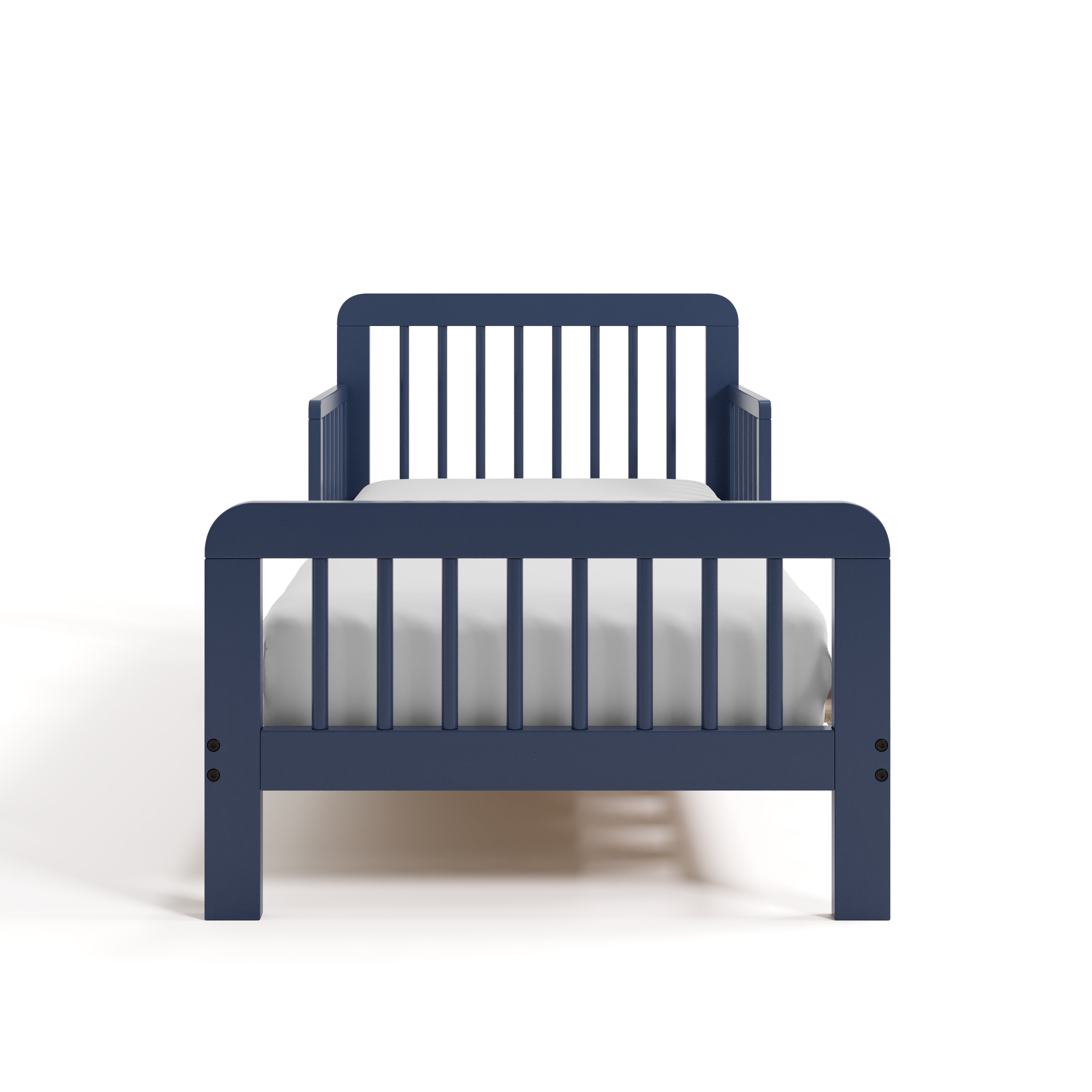 Pasadena midnight blue toddler bed front view