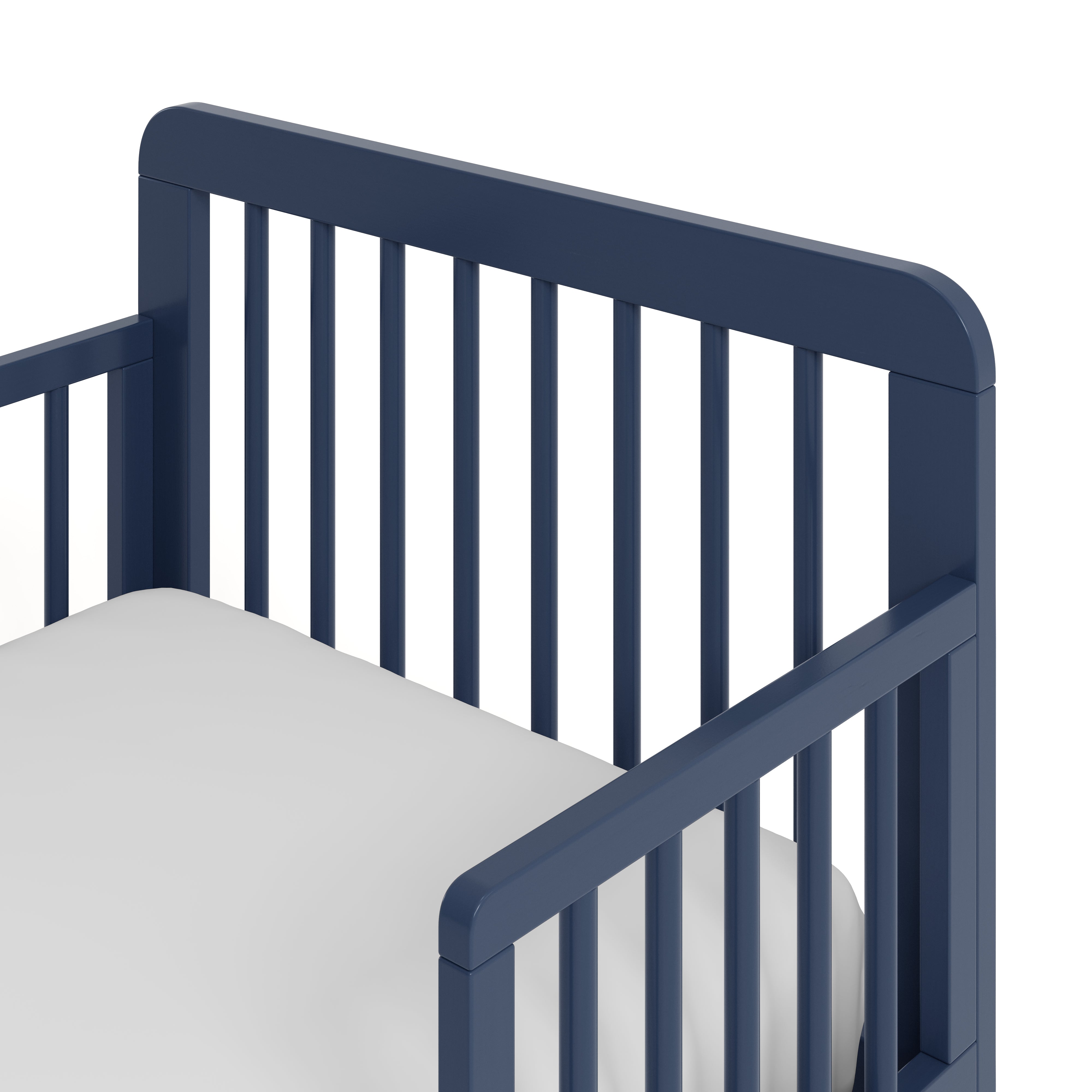 Pasadena midnight blue toddler bed close up of headboard