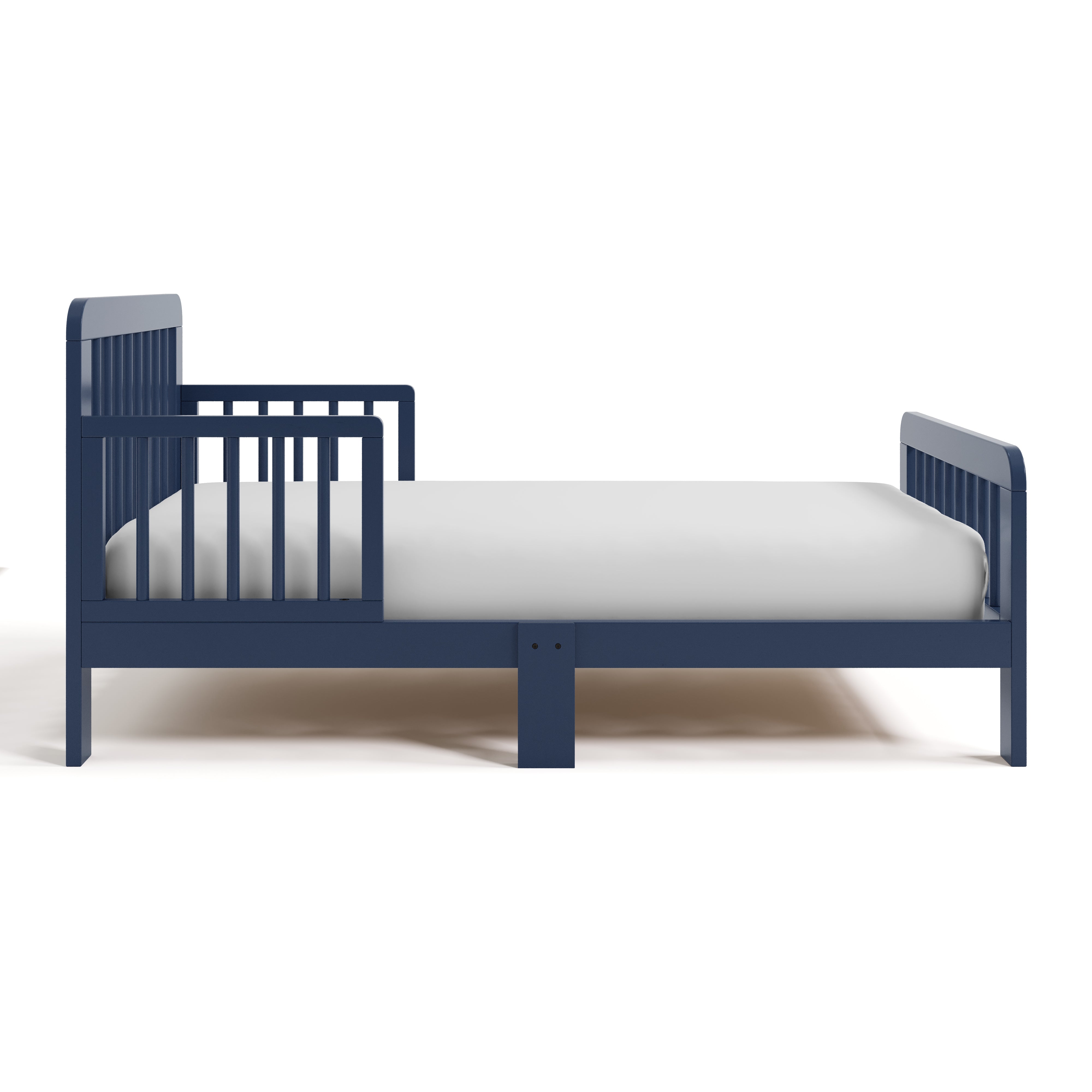 Pasadena midnight blue toddler bed side view