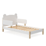 Storkcraft® Teddy Bear Toddler Bed with Guardrails.