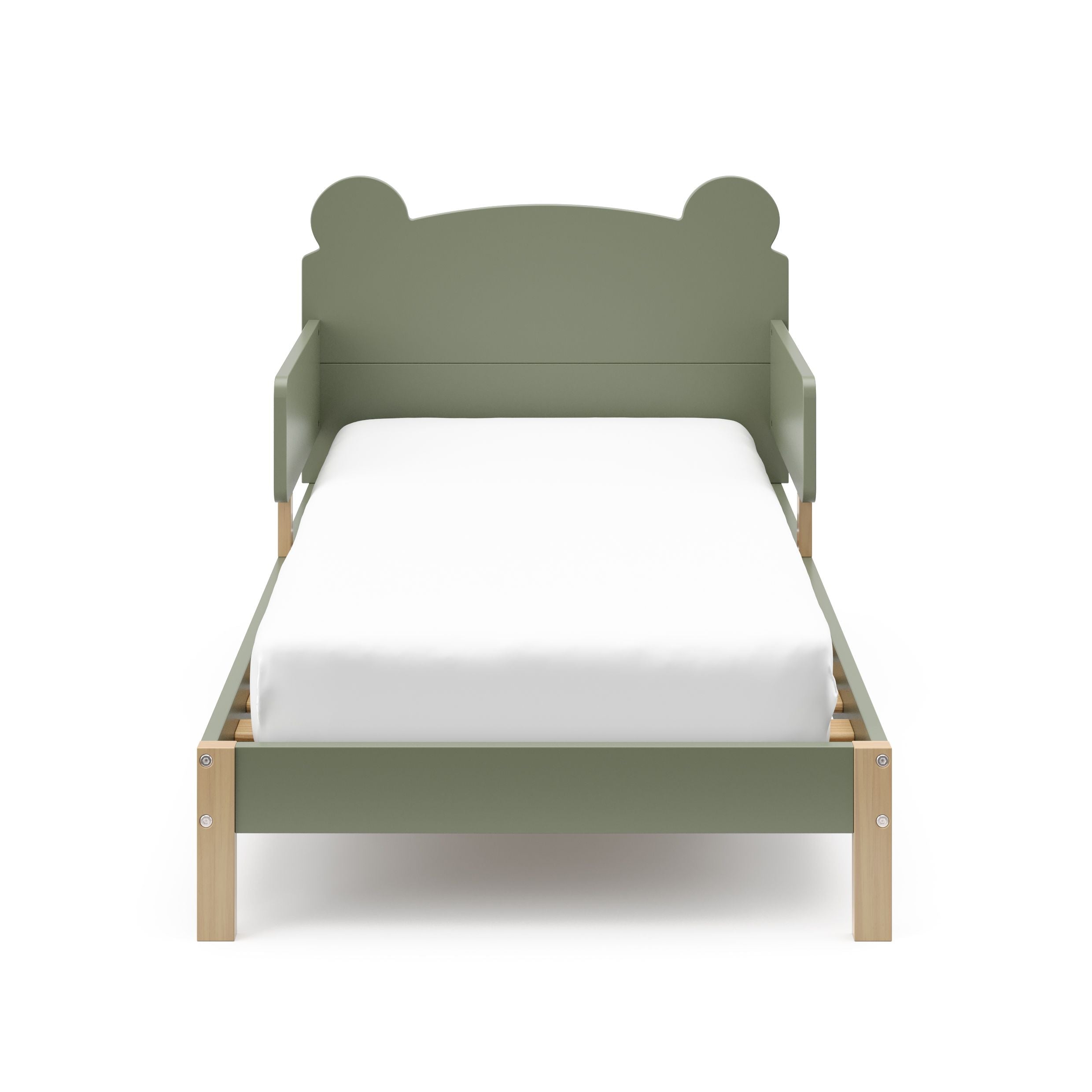 Storkcraft® Teddy Bear Toddler Bed with Guardrails.