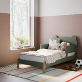 Storkcraft® Teddy Bear Toddler Bed with Guardrails.