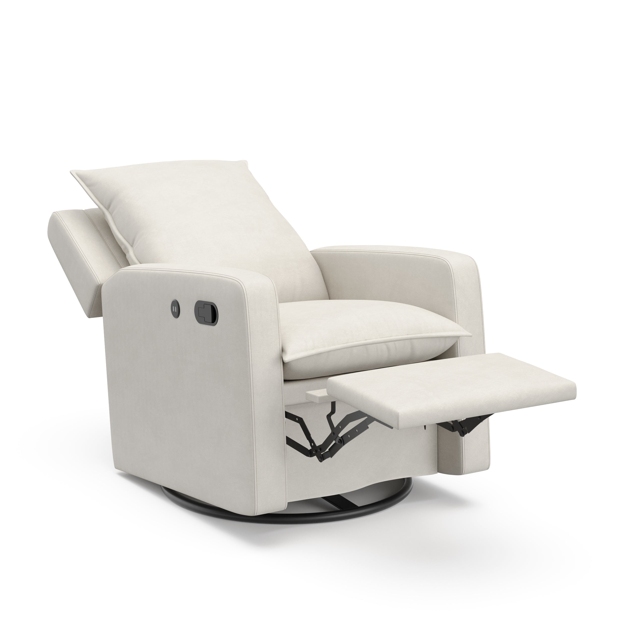 Storkcraft® Timeless Nursery Recliner Swivel Glider with USB.