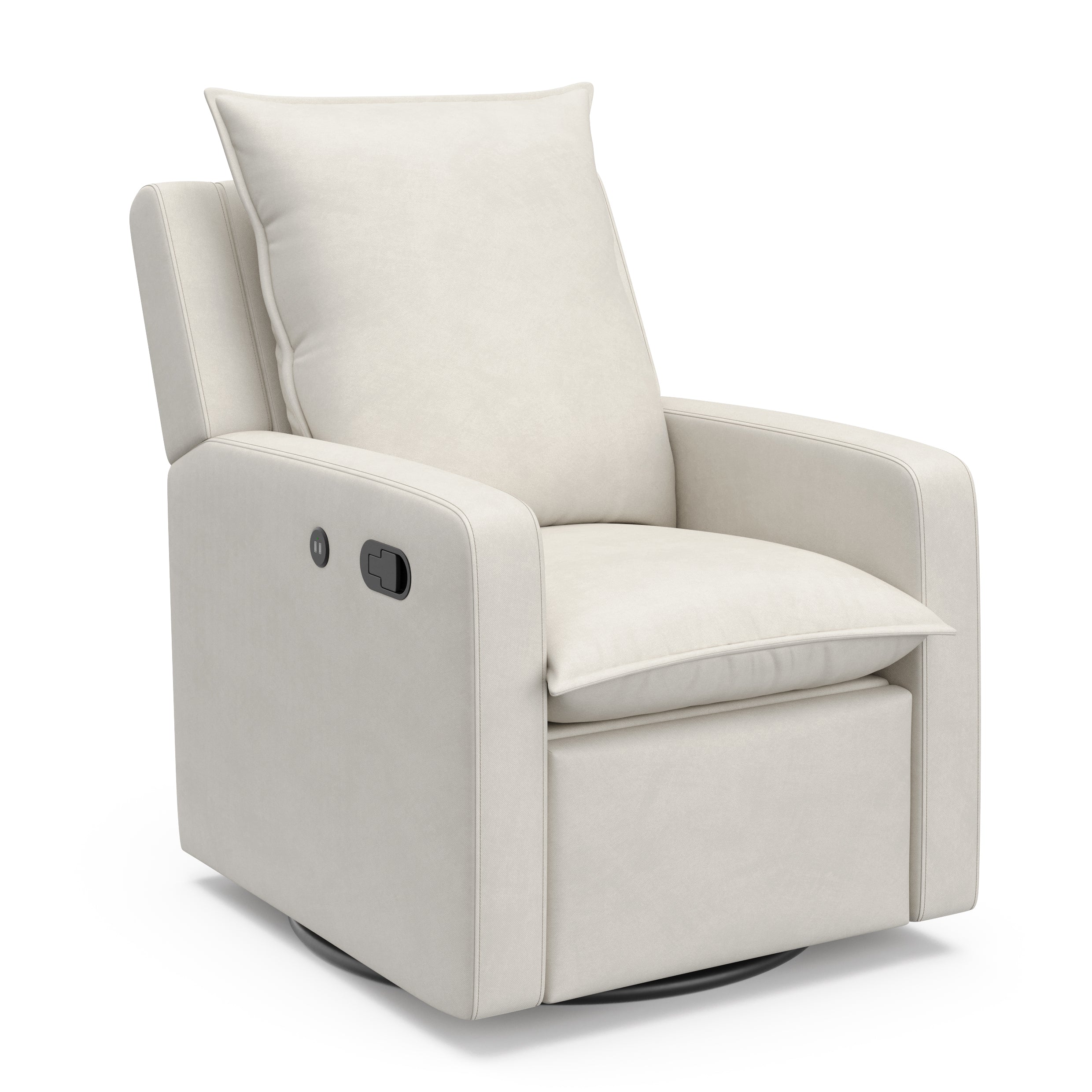 Storkcraft® Timeless Nursery Recliner Swivel Glider with USB.