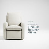 Recliner Glider  - Front view (Ivory Boucle)