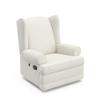 Recliner Glider - Angle view (Ivory Boucle) 