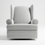 Recliner Glider  - Front view  (Salt & Pepper Boucle)