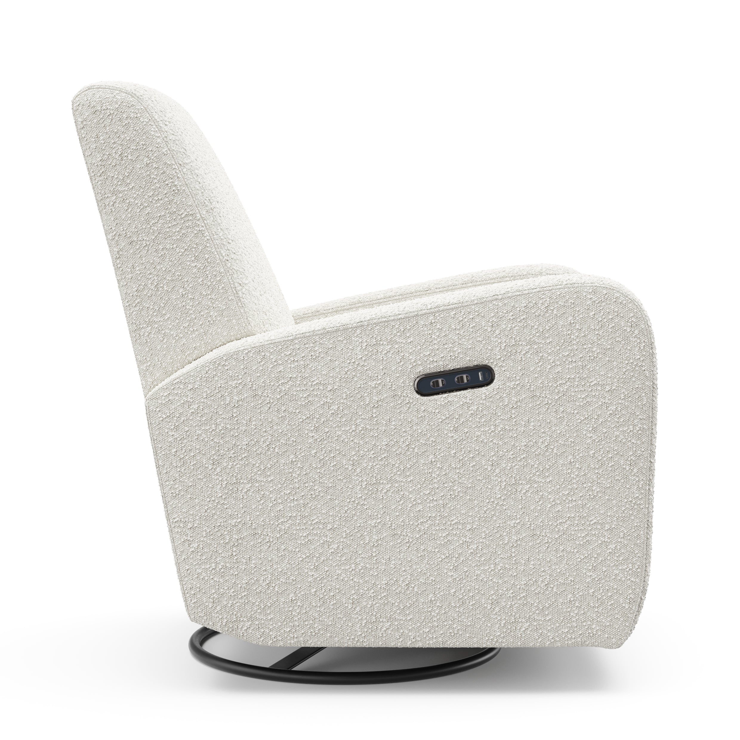 Bellwood ivory boucle power recliner side view