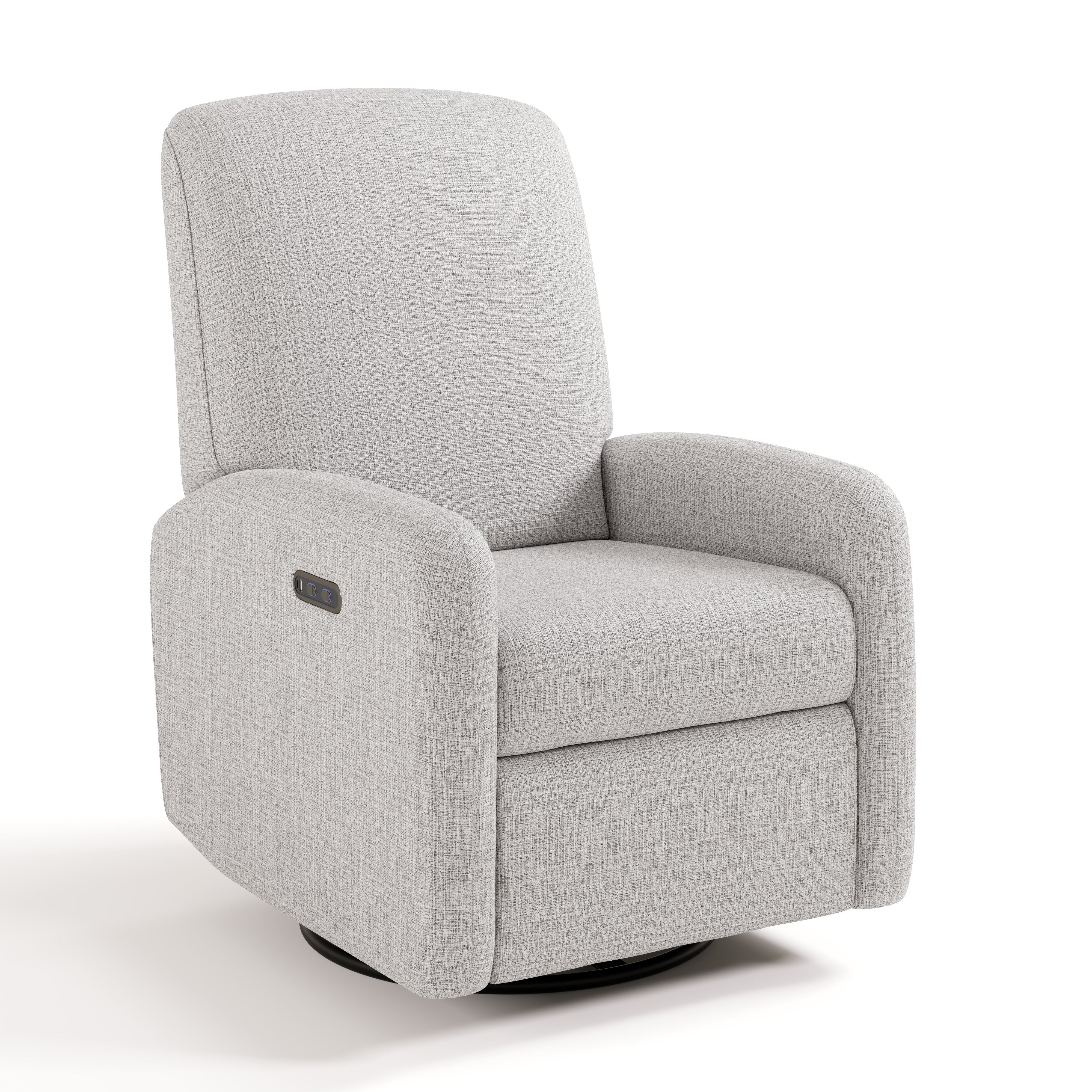 Bellwood steel basketweave power recliner angle view