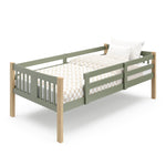 individual olive twin bed angled view 