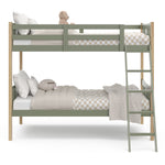 2 twin bunk bed olive front view