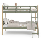 2 twin bunk bed olive front view