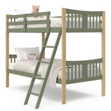 2 twin bunk bed olive angled view