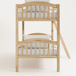 twin bunk bed side view (natural)