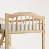 twin bunk bed close up view (natural)