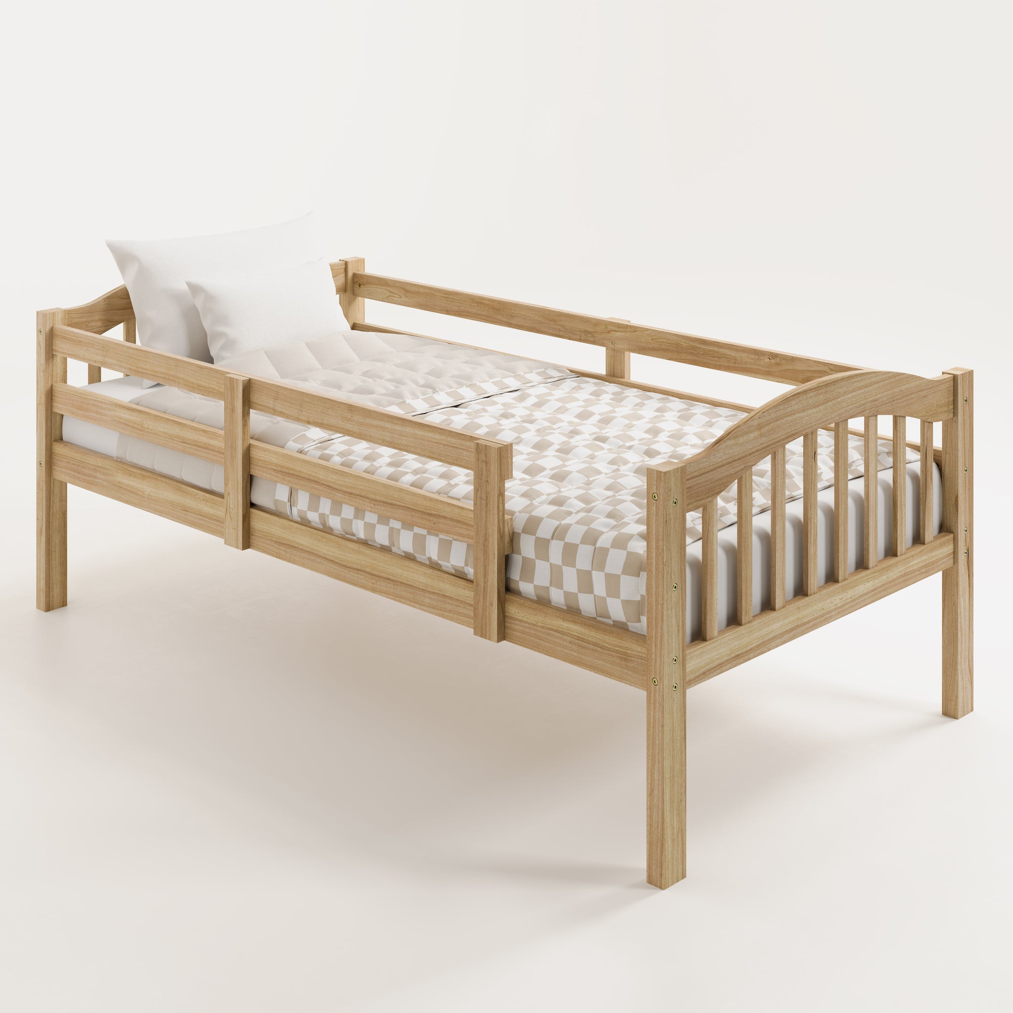 individual twin bunk bed angled view (natural)