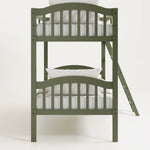 twin bunk bed side view (olive)