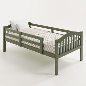 individual bunk bed angled view (olive)