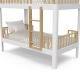 Santos twin bunk bed white and natural side view