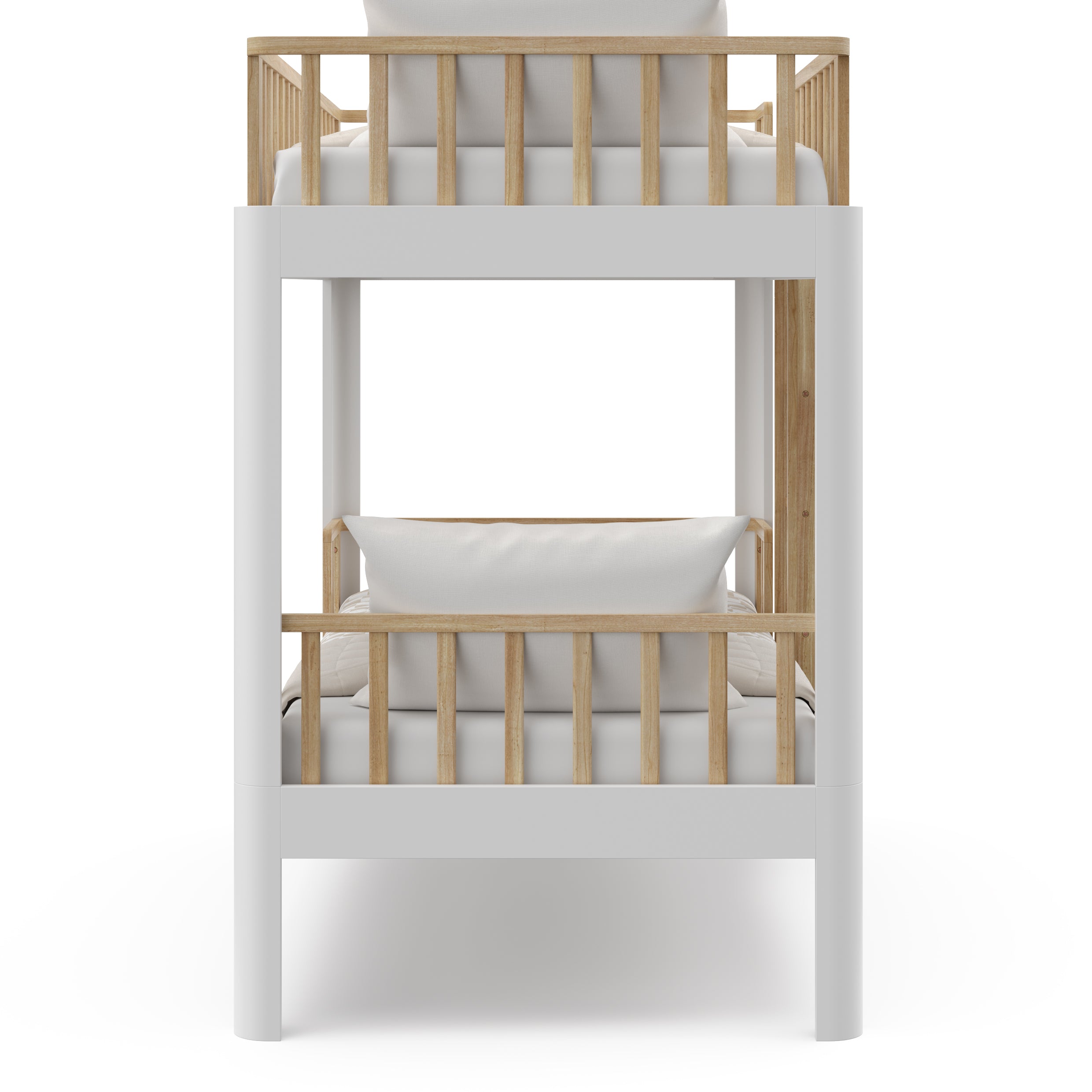 Storkcraft® Santos™ 5-in-1 Convertible Twin-over-Twin Bunk Bed.