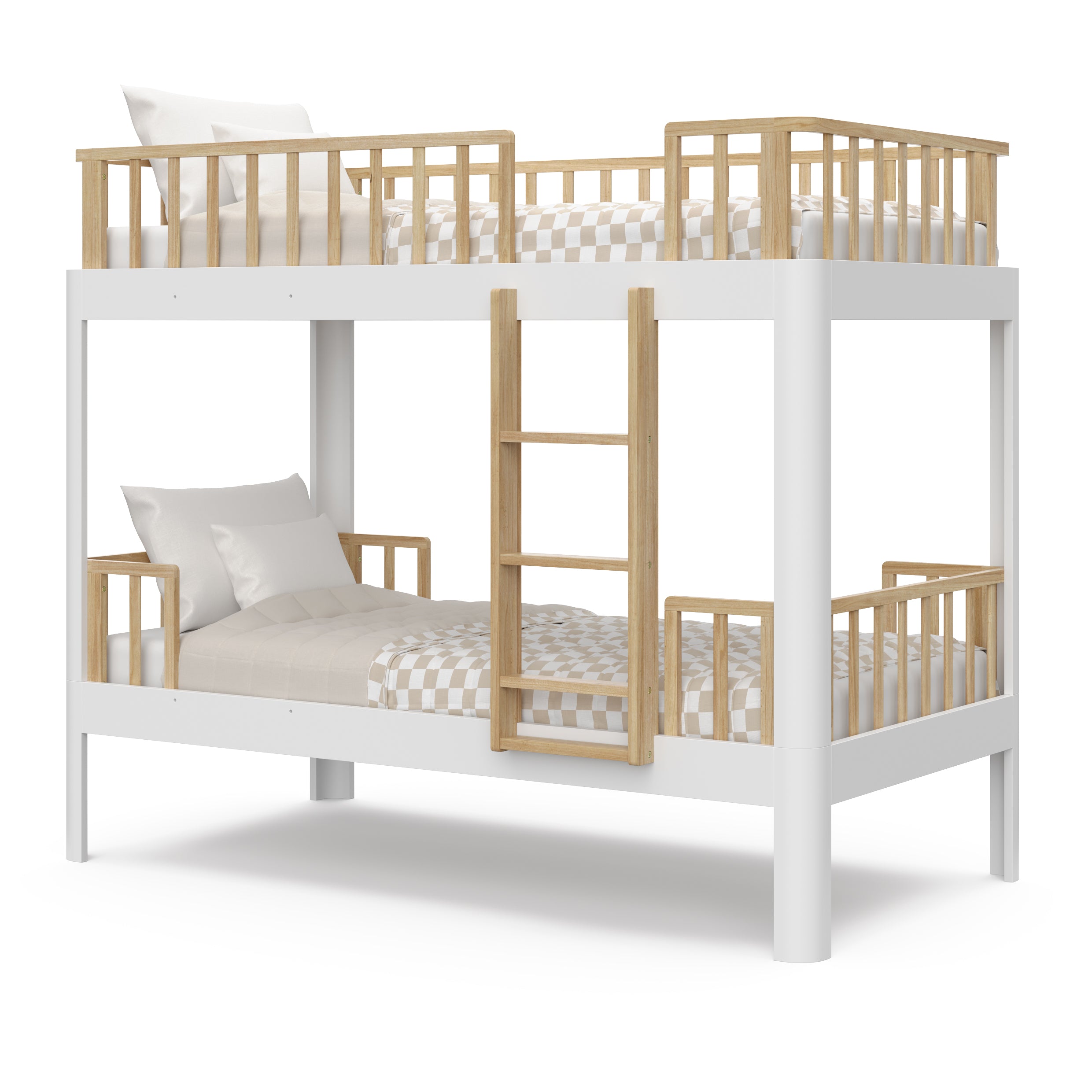 Storkcraft® Santos™ 5-in-1 Convertible Twin-over-Twin Bunk Bed.