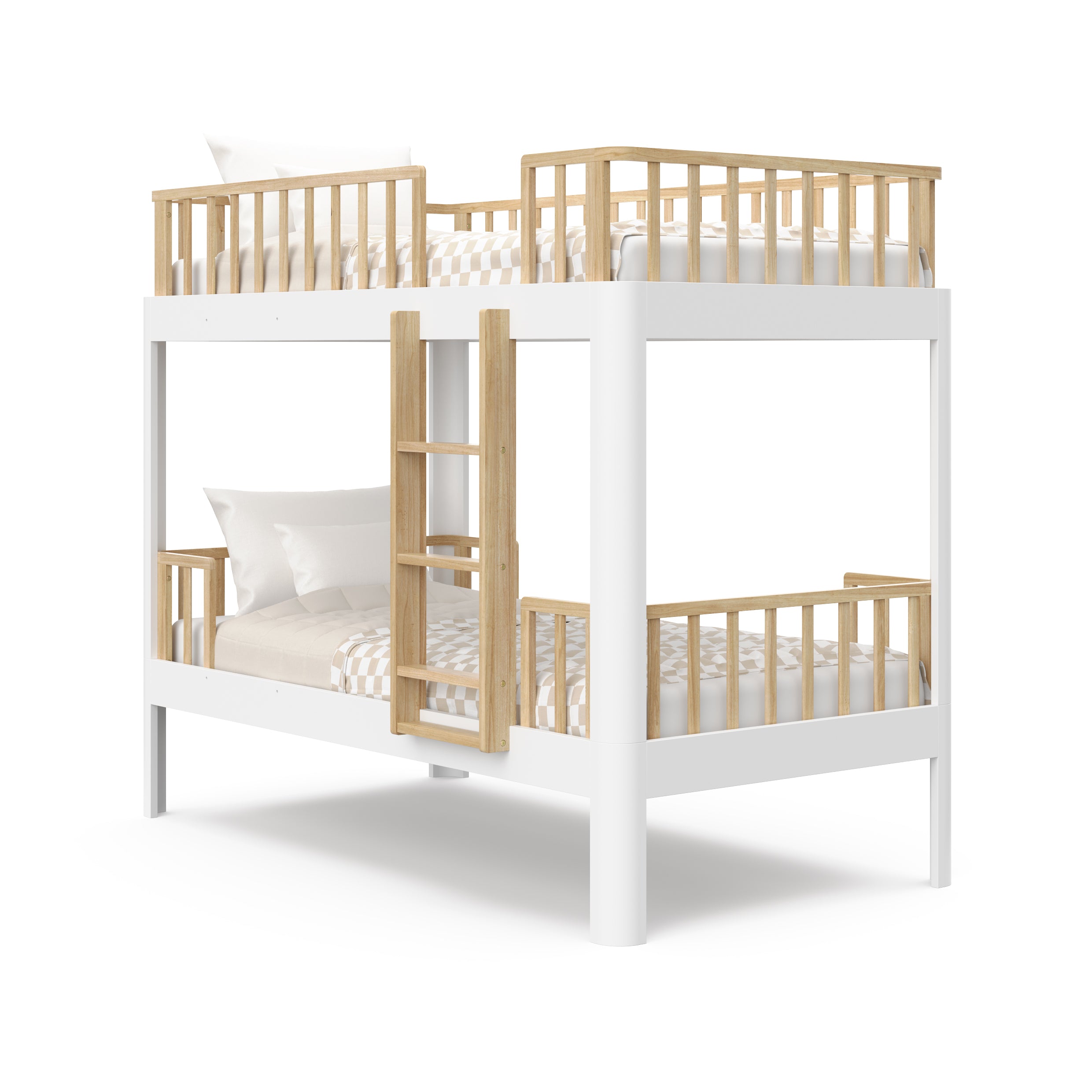 Storkcraft® Santos™ 5-in-1 Convertible Twin-over-Twin Bunk Bed.