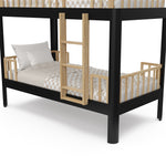 Santos twin bunk bed black and natural side view