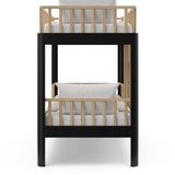 Santos twin bunk bed black and natural back view