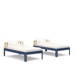 individual twin bed midnight blue bunk bed side view