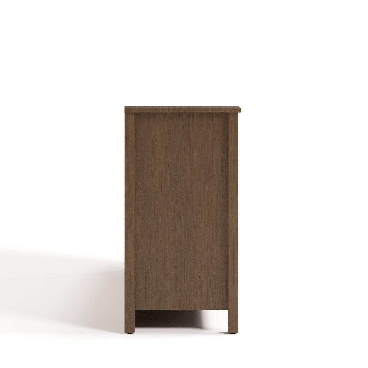 alpine 6 drawer dresser hazelnut side view