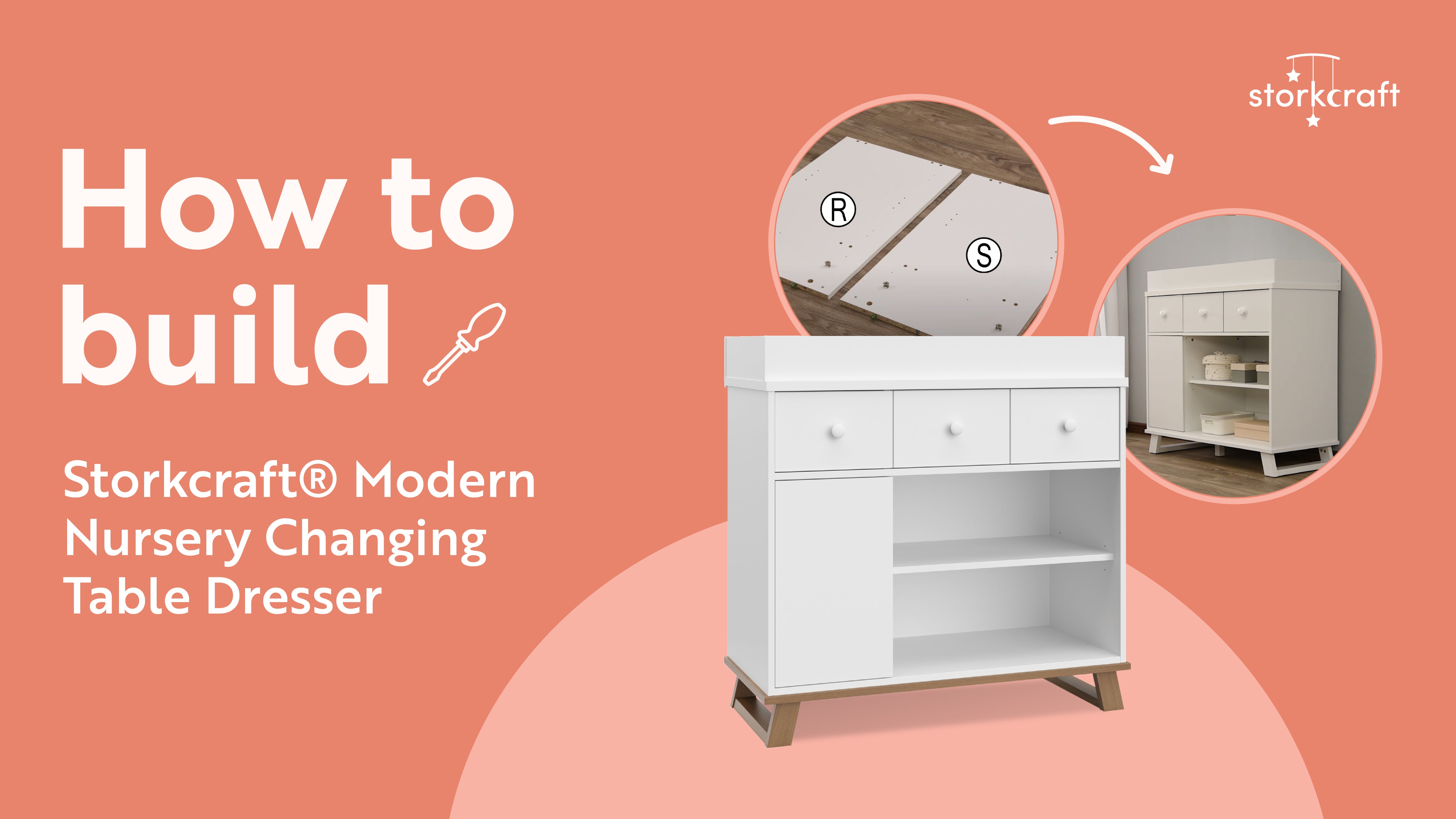 Storkcraft Modern Nursery Changing Table Dresser