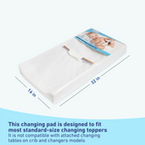 Changing pad with dimensions