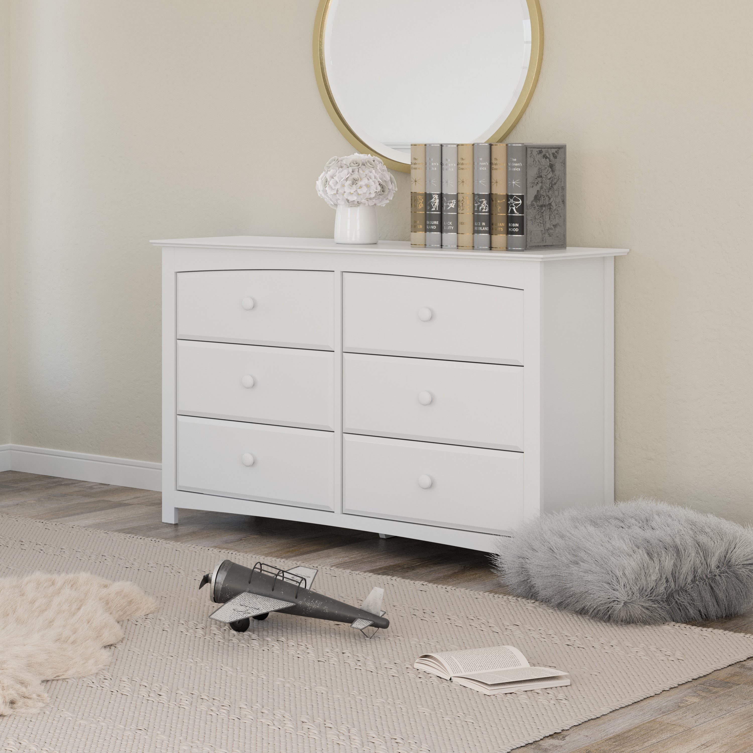 Kenton 6 drawer double outlet dresser