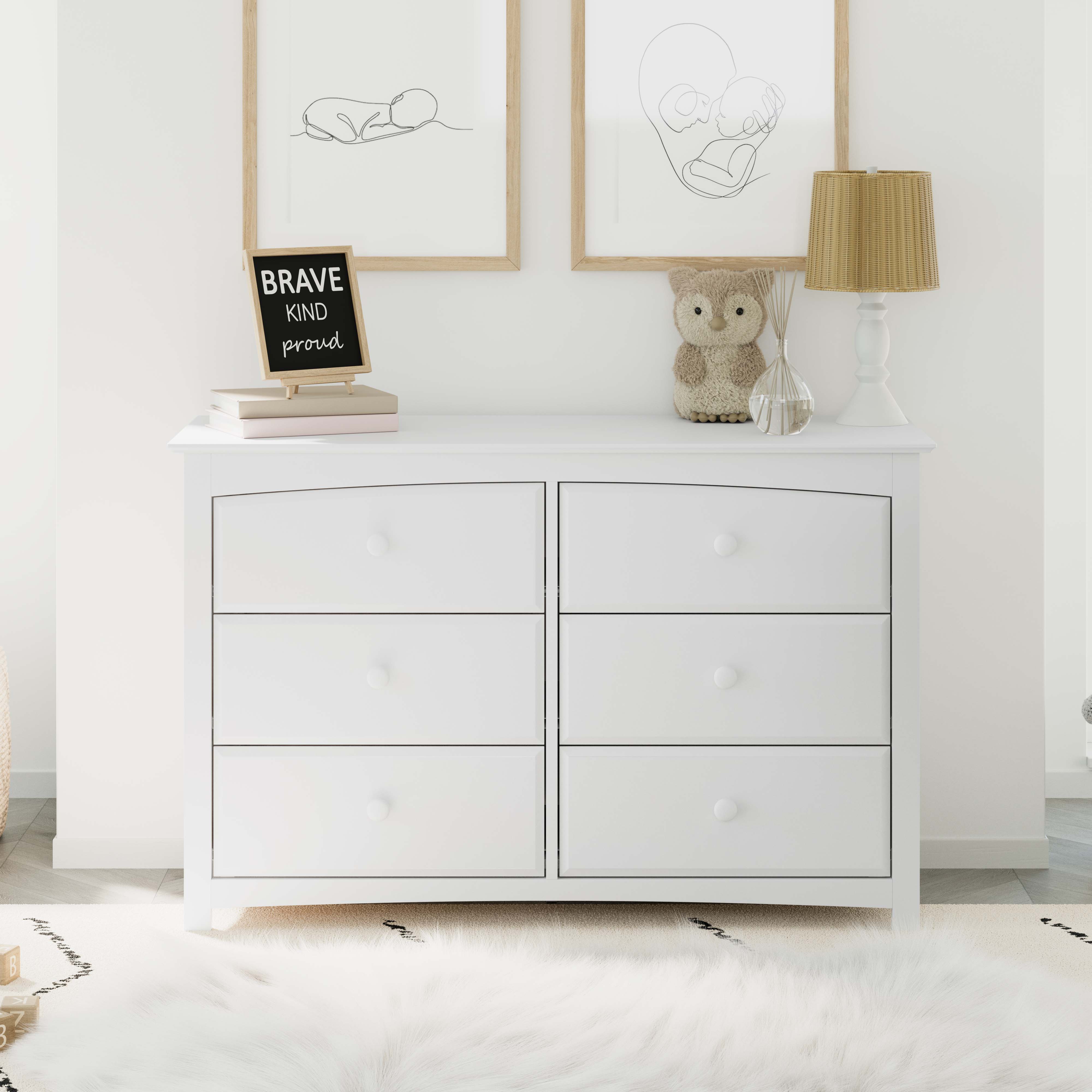 6 drawer shop nursery dresser