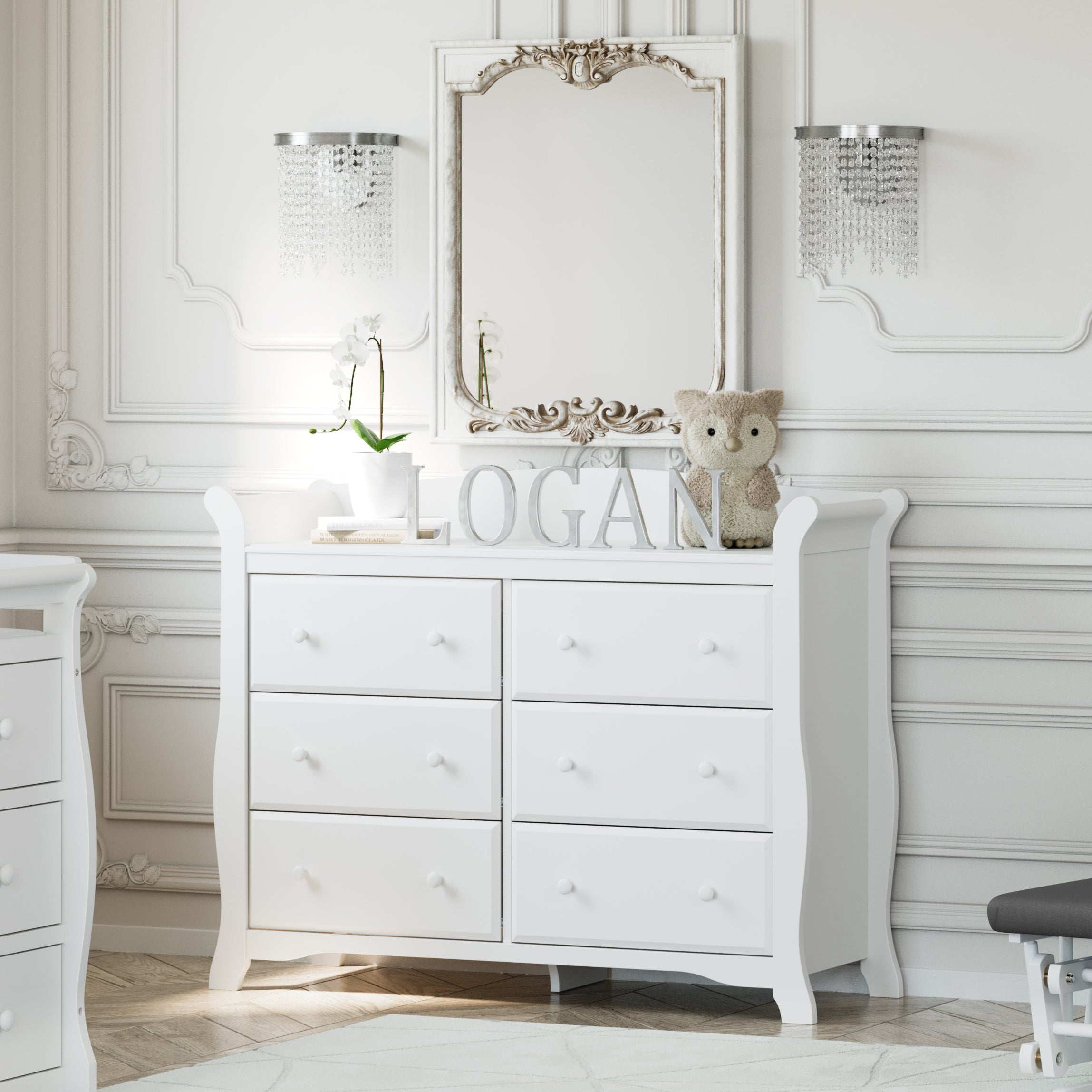 Storkcraft avalon store dresser white